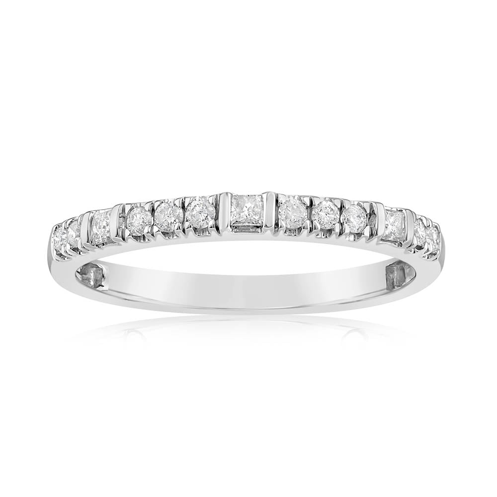 1/6 Carat Diamond Eternity Ring Crafted in Stunning 10ct White Gold