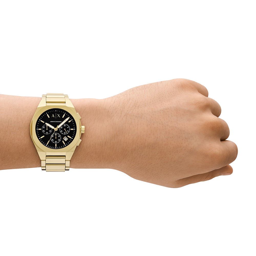 Stylish Armani Exchange Rafael AX4180 IP Gold Chronograph Watch