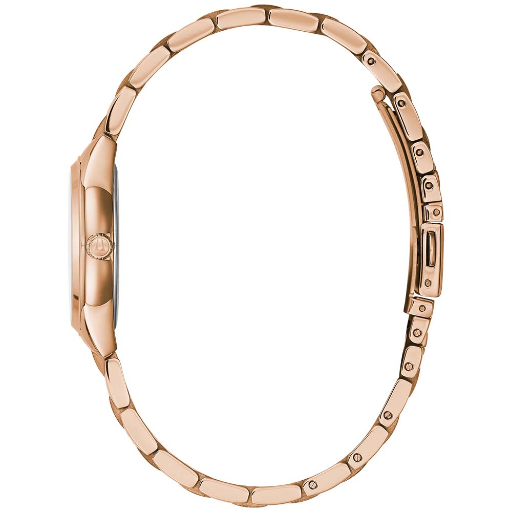 Bulova Women's 97P151 Rose Gold-Tone Diamond Set Watch
