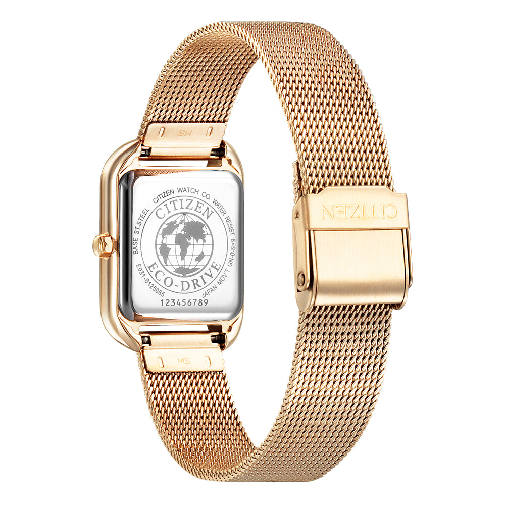 Citizen EM0493-85P Gold-Plated Eco-Drive Women's Stylish Watch