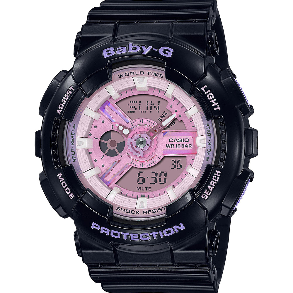 Baby-G BA110PL-1A Women's Polarized Watch with Multi-Color Accents