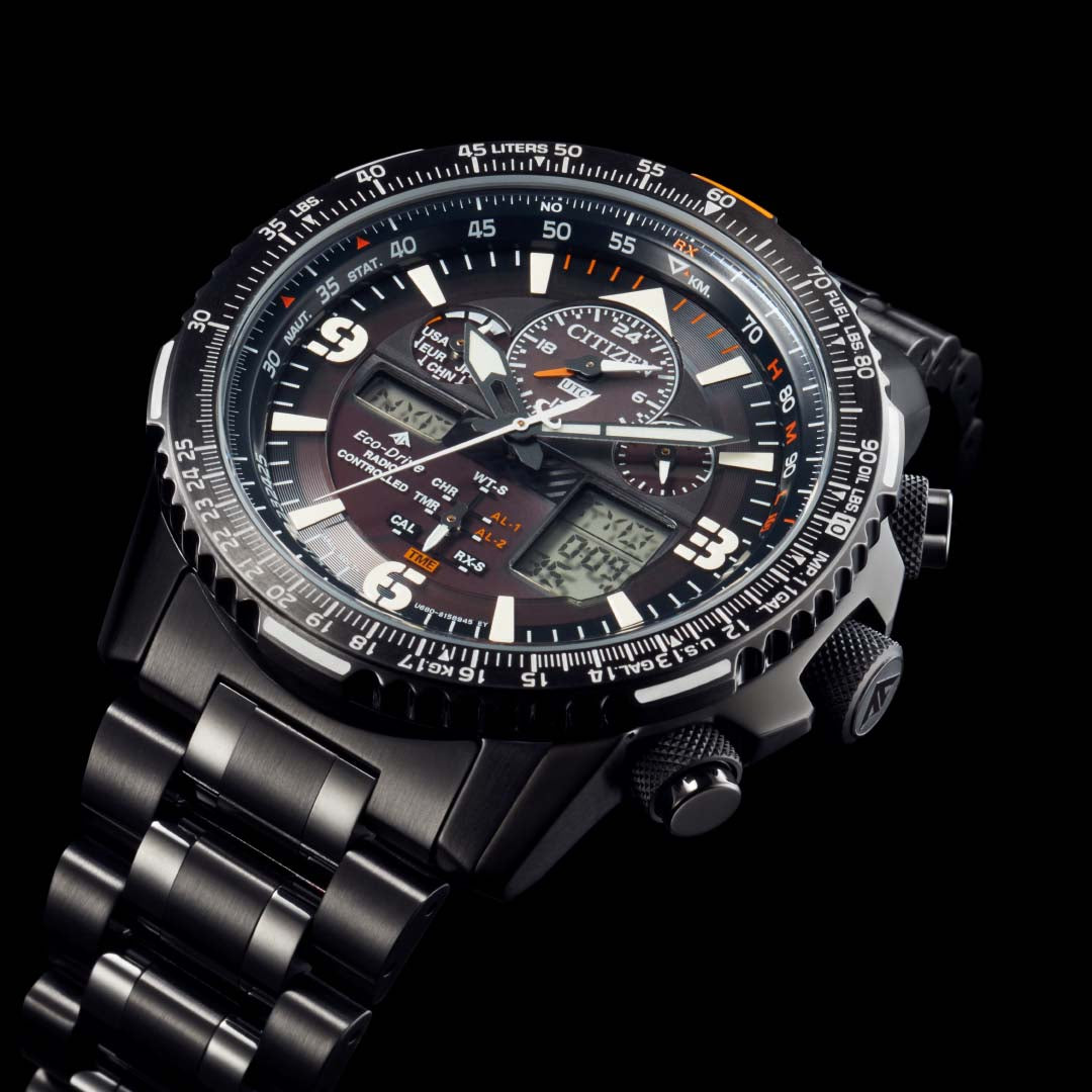 Citizen Men's Black Stainless Steel Promaster Sky JY8085-81E Wristwatch