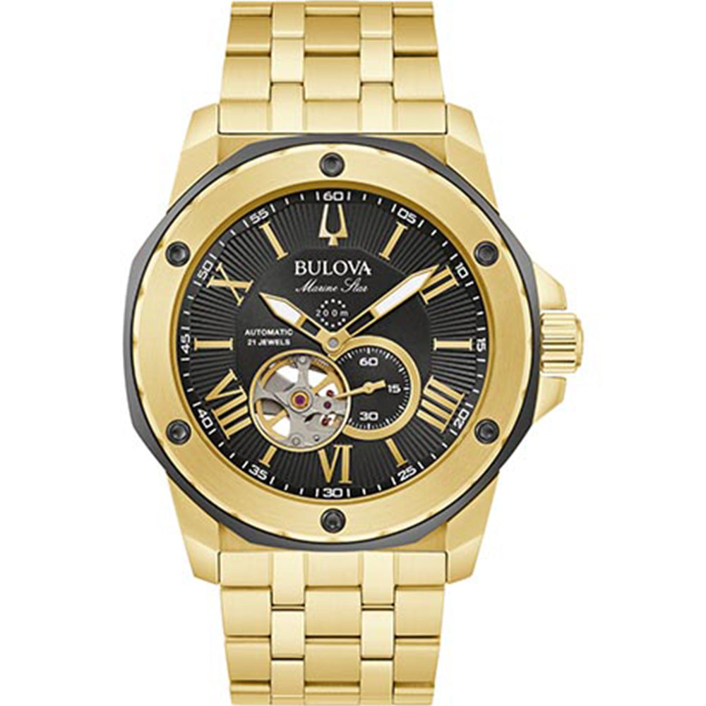 Bulova 98A273 Marine Star Automatic Gold-Tone Stainless Steel Watch