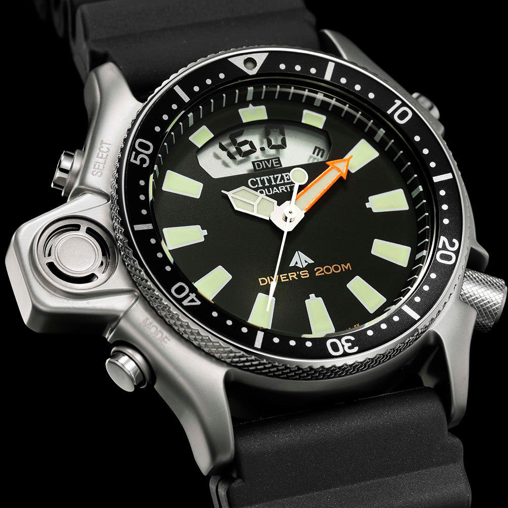 Citizen Promaster JP2000-08E: Durable Stainless Steel Watch with Rubber Strap