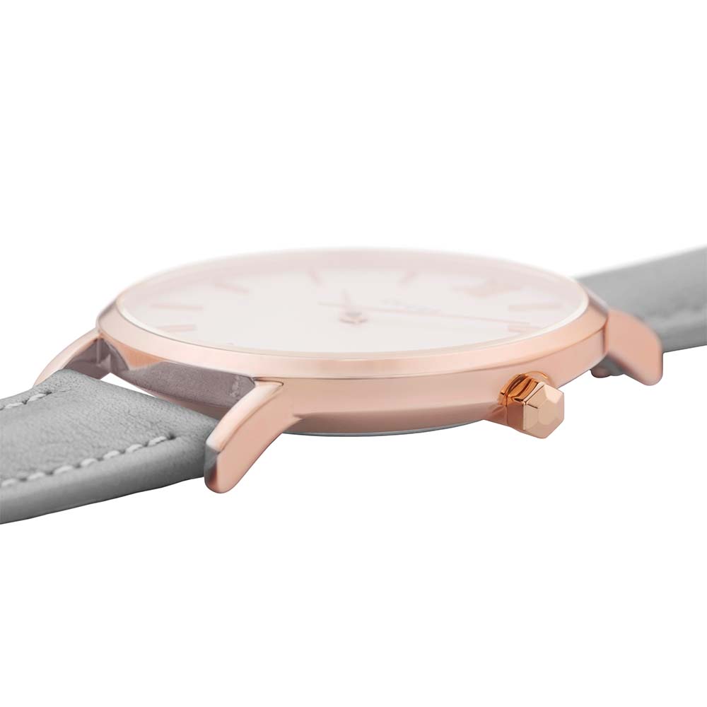 Cluse Women's Minuit Collection Grey Leather Strap Everyday Watch CW0101203010