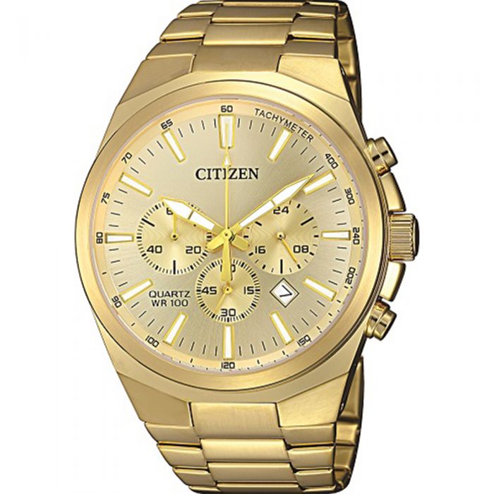 Citizen Quartz AN8172-53P Luxury Matte Gold Chronograph Watch