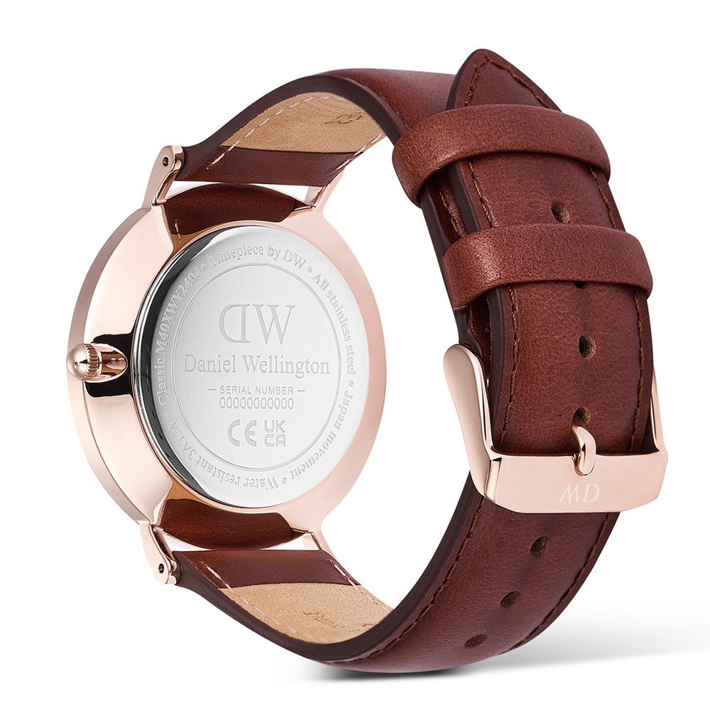 Daniel Wellington Classic St Mawes Men's Quartz Watch DW00100830 with Leather Strap
