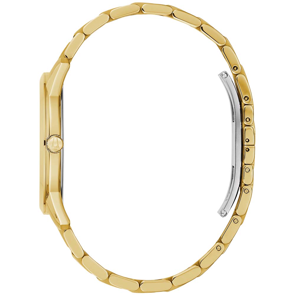 Bulova Men's Diamond-Embedded 97D123 Gold-Tone Stainless Steel Wristwatch