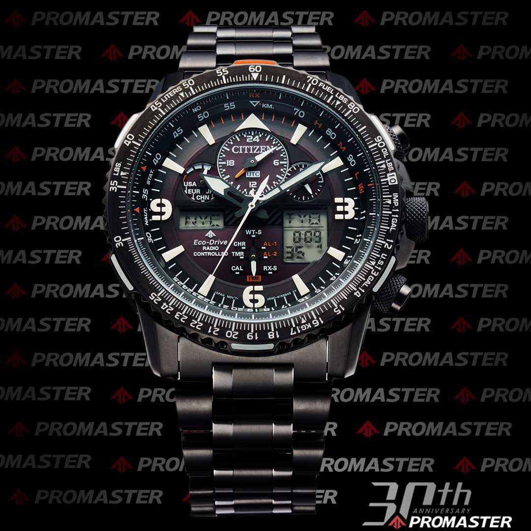 Citizen Men's Black Stainless Steel Promaster Sky JY8085-81E Wristwatch