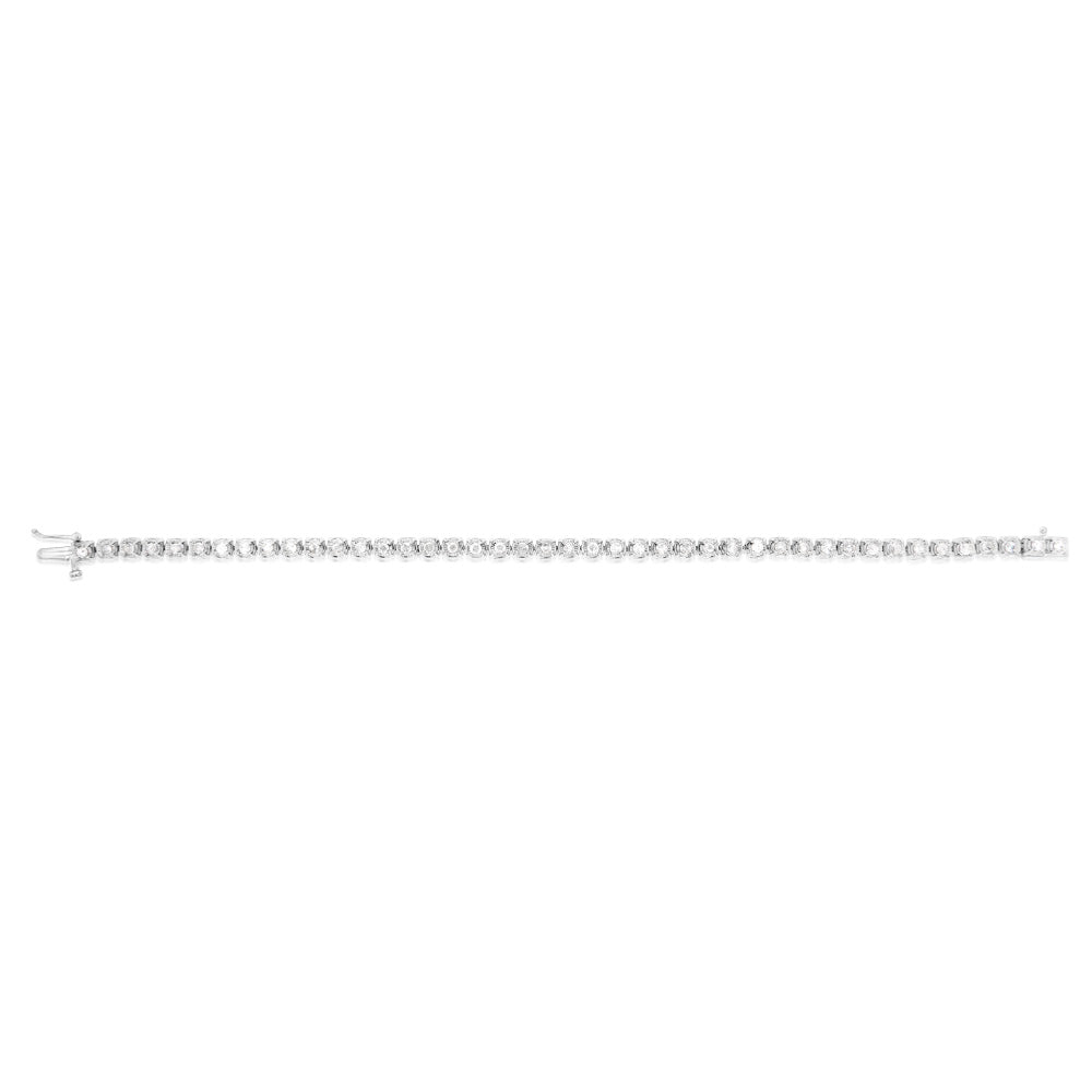 Stunning 10 - carat White Gold Tennis Bracelet Embellished with 2 - carat Diamonds