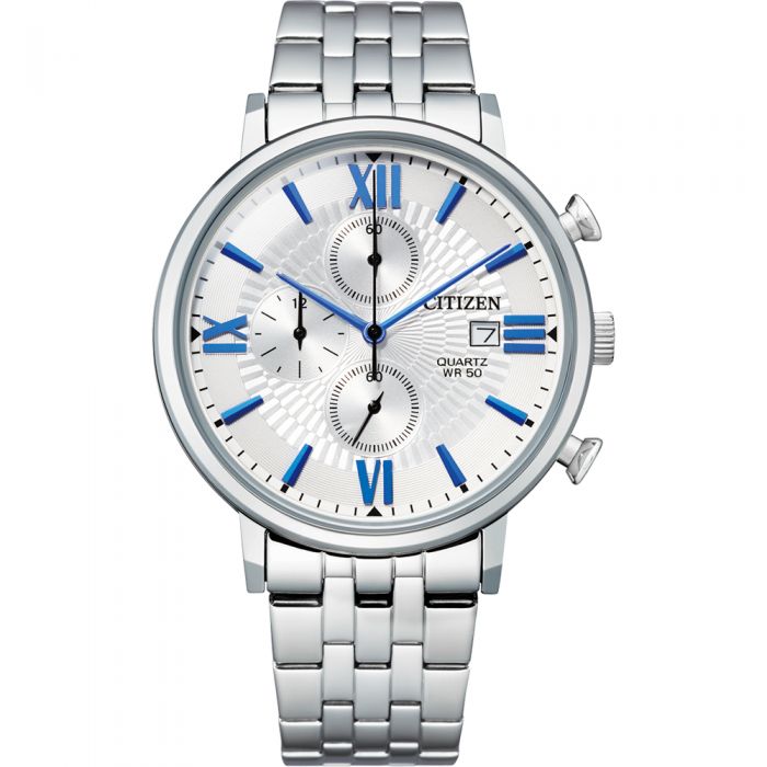 Citizen Men's AN3610 - 71A Quartz Chronograph Watch with White Dial