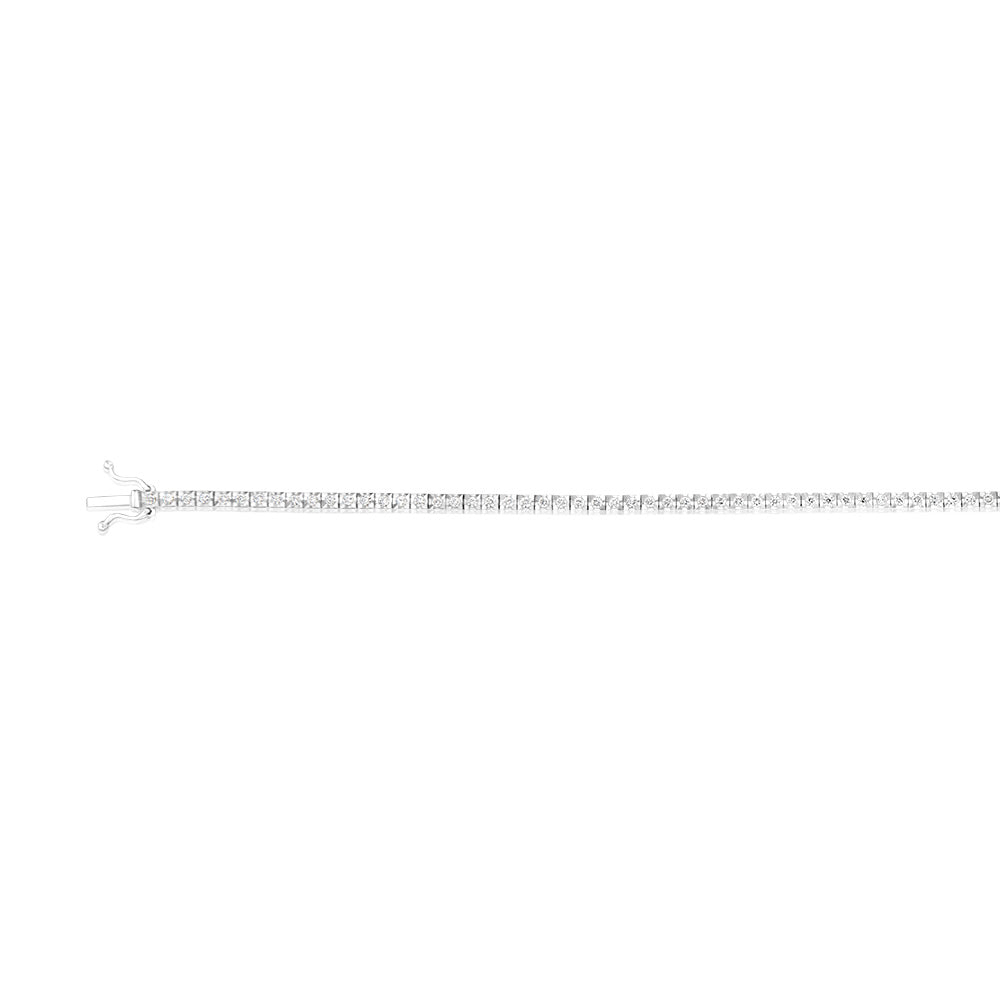 Exquisite 1 Carat Luminescent Laboratory-Grown Diamond Tennis Bracelet Crafted in 9ct White Gold