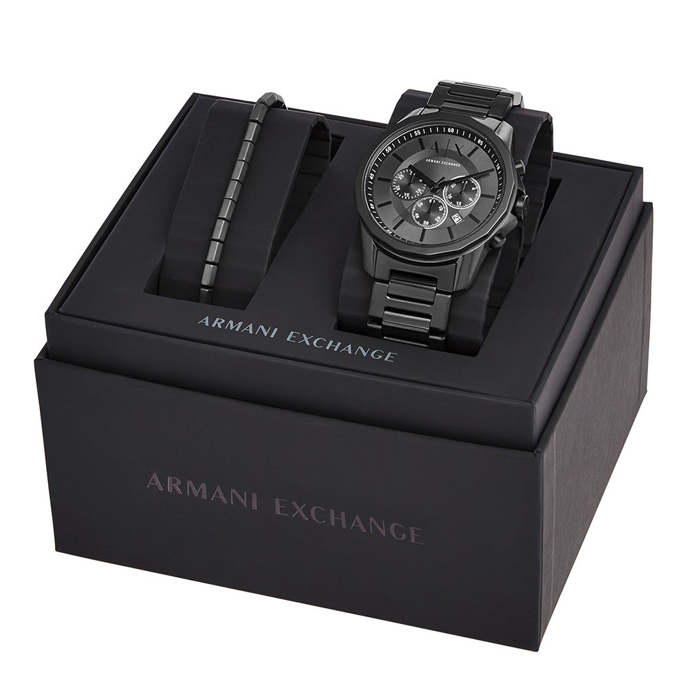 Stylish Armani Exchange AX7140SET Men's Watch and Bracelet Combo