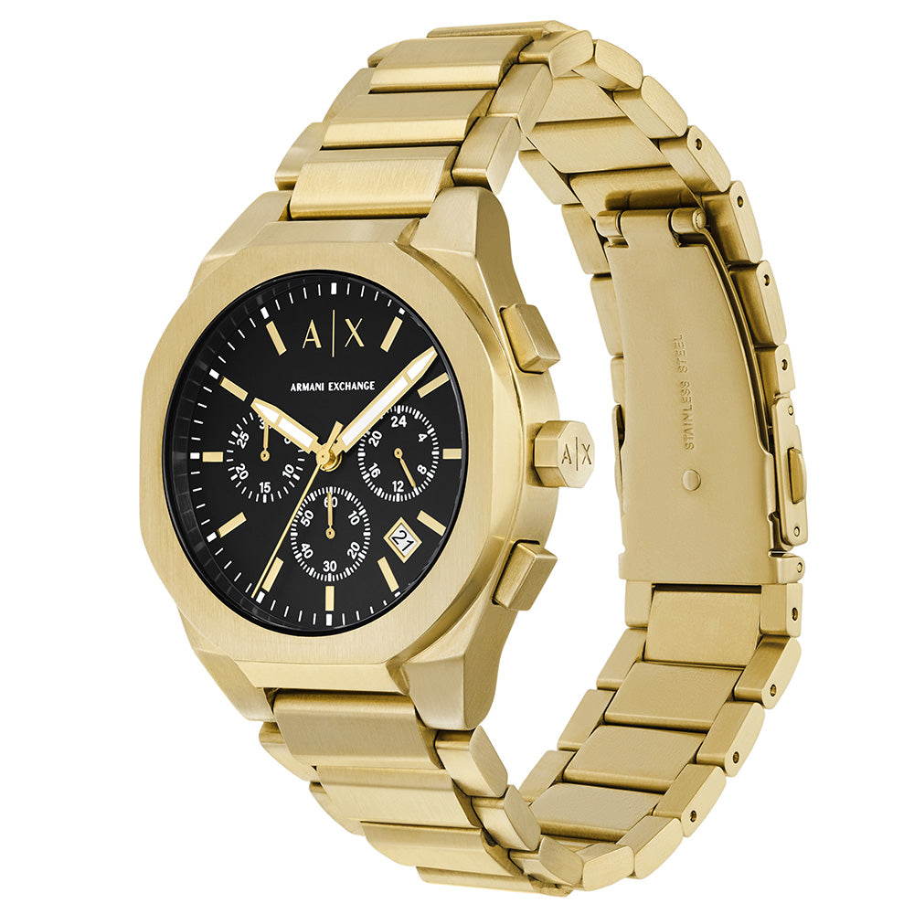Stylish Armani Exchange Rafael AX4180 IP Gold Chronograph Watch