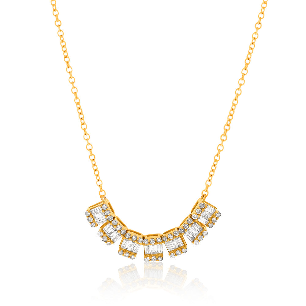 14ct Yellow Gold Adjustable 38 - 43cm Chain with 1/2 Carat Diamond