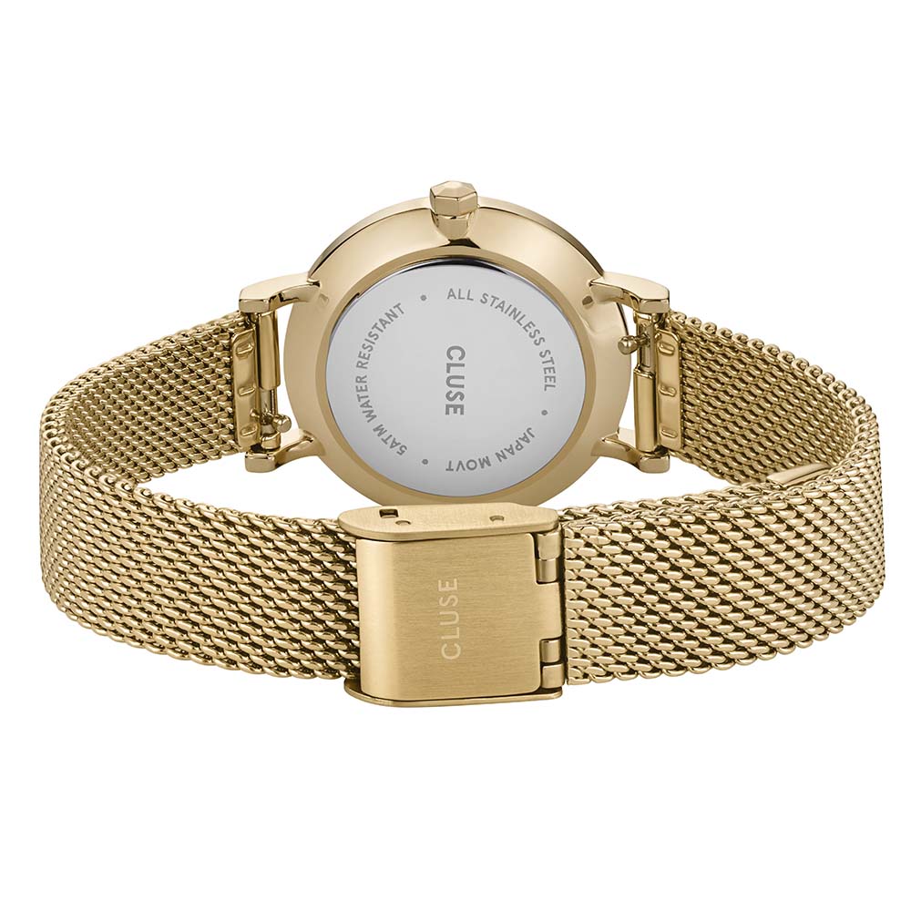 Stylish Cluse Gold-Tone Mesh Strap Women's Wristwatch - CW0101211001