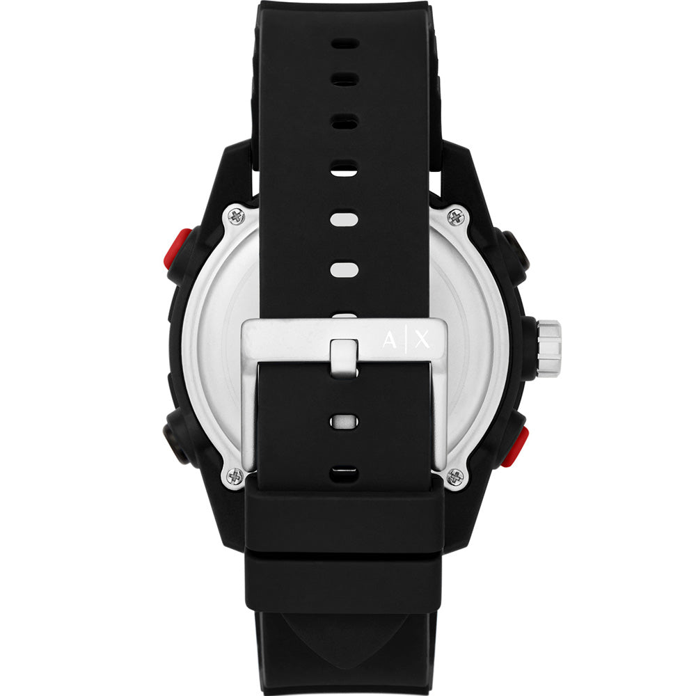 Armani Exchange D-Bolt AX2960 Quartz Chronograph Watch with Silicone Strap