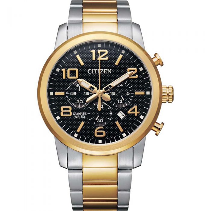 Citizen Men's AN8054-50E Quartz Chronograph with Gold-Plated Case