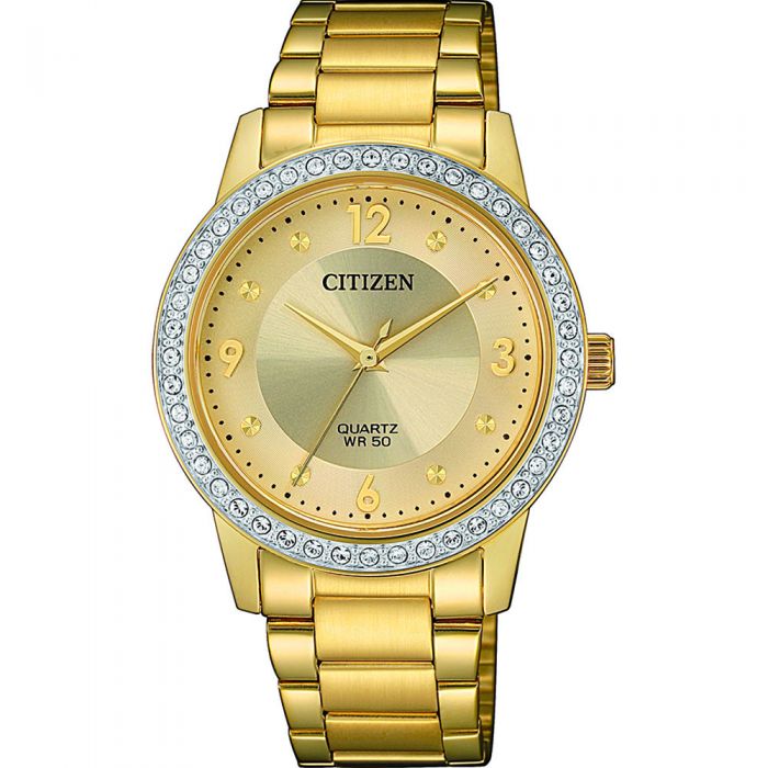 Citizen Women's Gold Stainless Steel EL3092 - 86P Fashionable Wristwatch