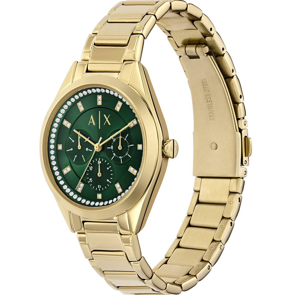 Stylish Armani Exchange AX5661 Gold Chronograph Ladies Watch by Giacomo