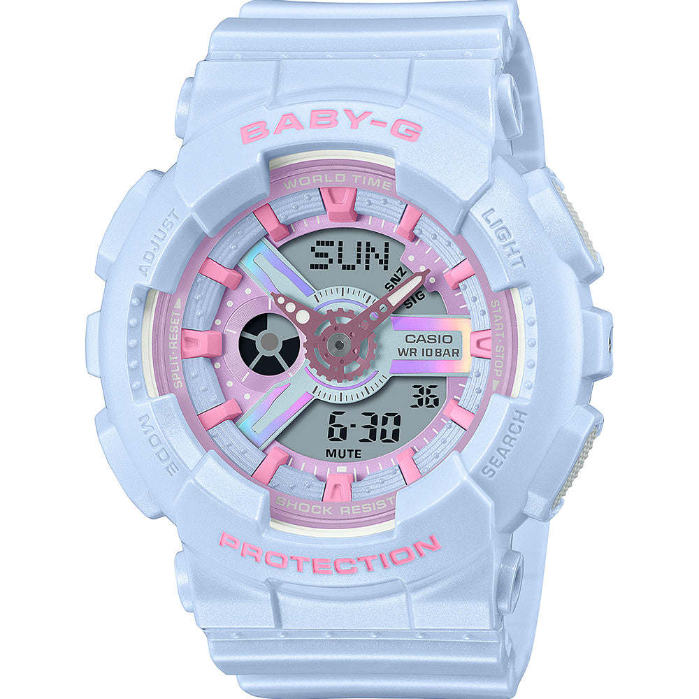 Baby-G BA110FH-2A Fantasy Holographic Women's Wristwatch with Futuristic Design