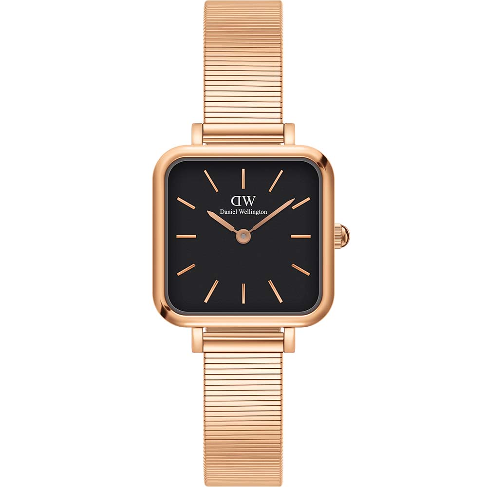 Daniel Wellington Women's DW00100518 Quadro Studio Stylish Square Rose Gold Plated Stainless Steel Watch