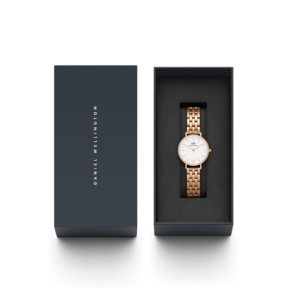 Daniel Wellington Rose Gold Plated Petite Lumine Bezel Watch DW00100666