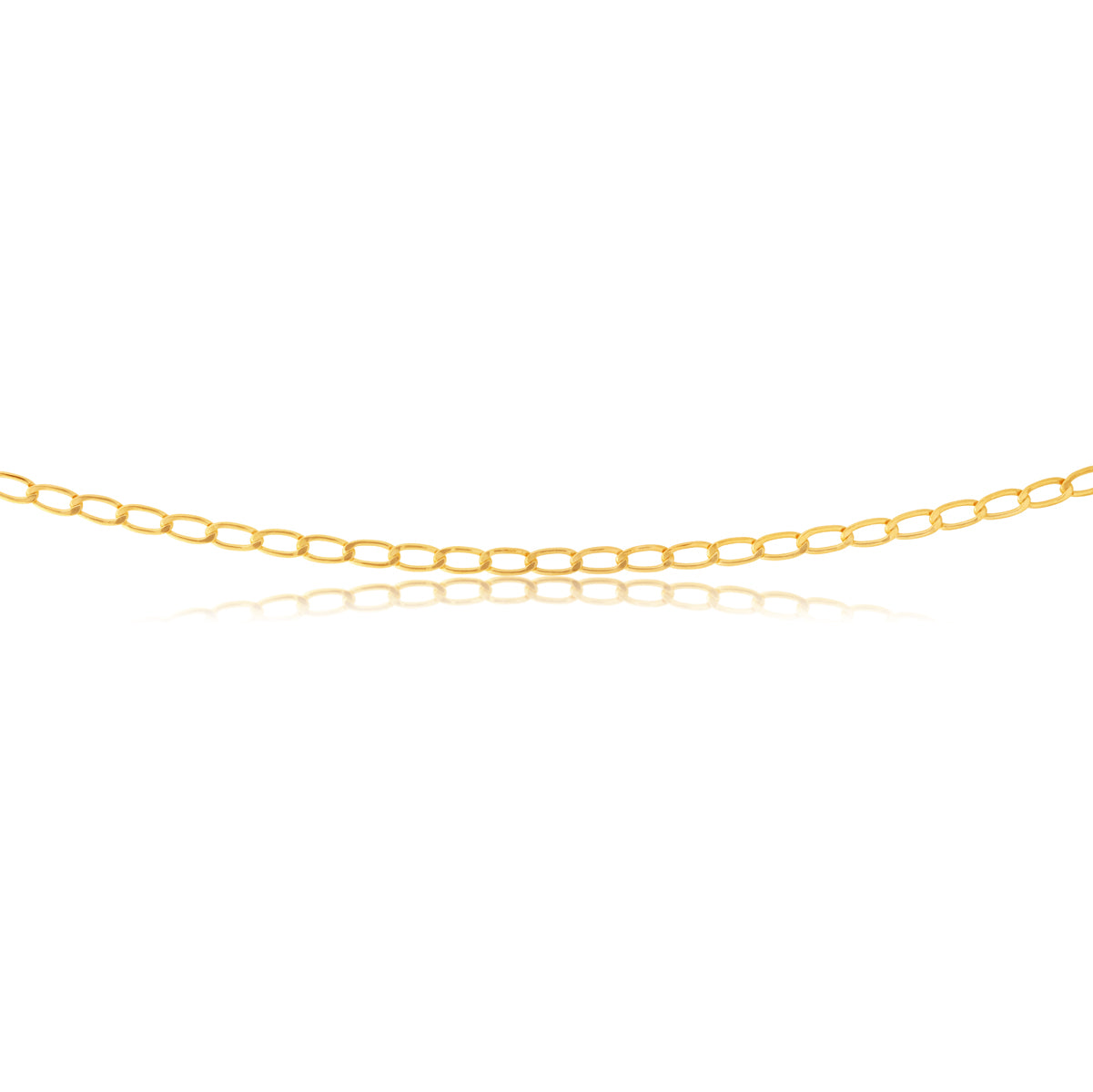 50cm 9ct Yellow Gold Filled Premium Curb Link Chain