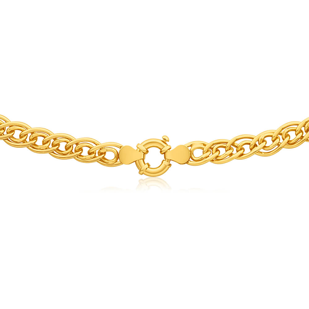 140 Gauge 45cm 9ct Yellow Gold Filled Double Curb Fashionable Chain