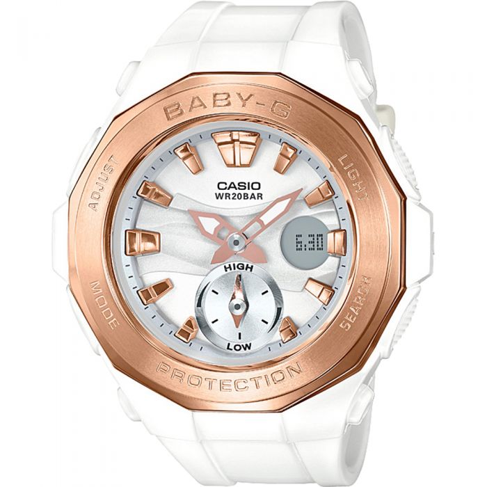 Baby-G BGA220G-7A: Resin & Stainless Steel Summer-Friendly Watch