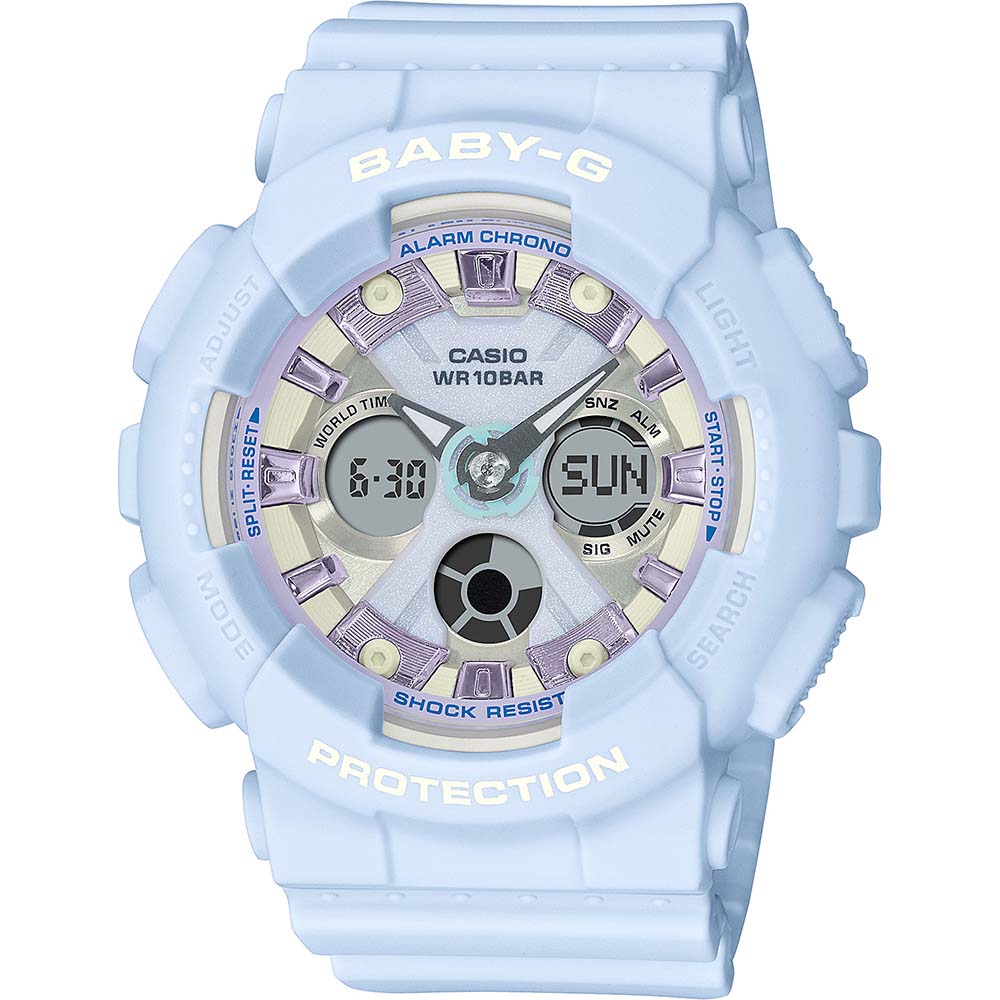 Baby-G BA130WP-2A Stylish Icey Pastel Blue Watch