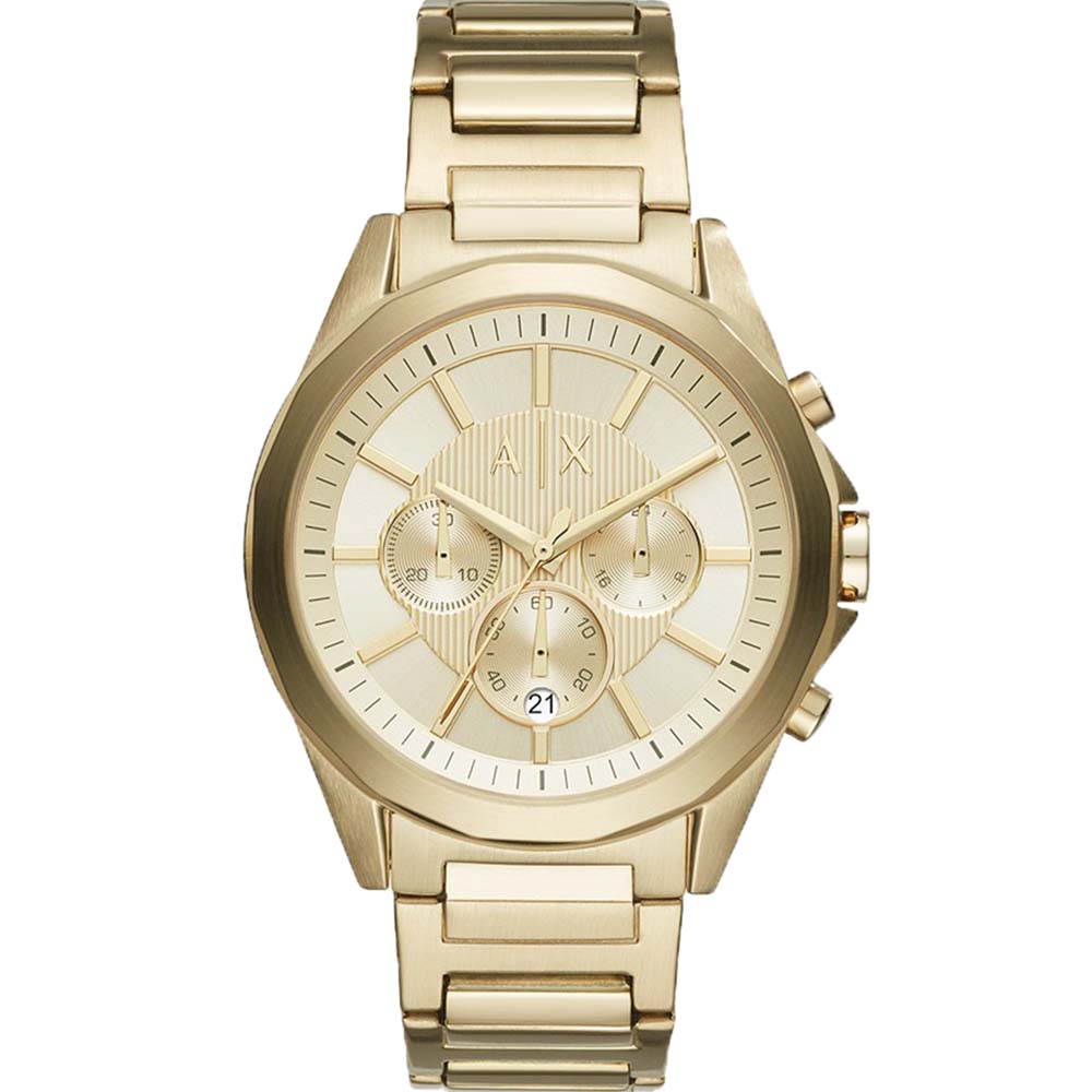 Armani Exchange AX2602 Drexler Gold Chronograph Watch with Date Display