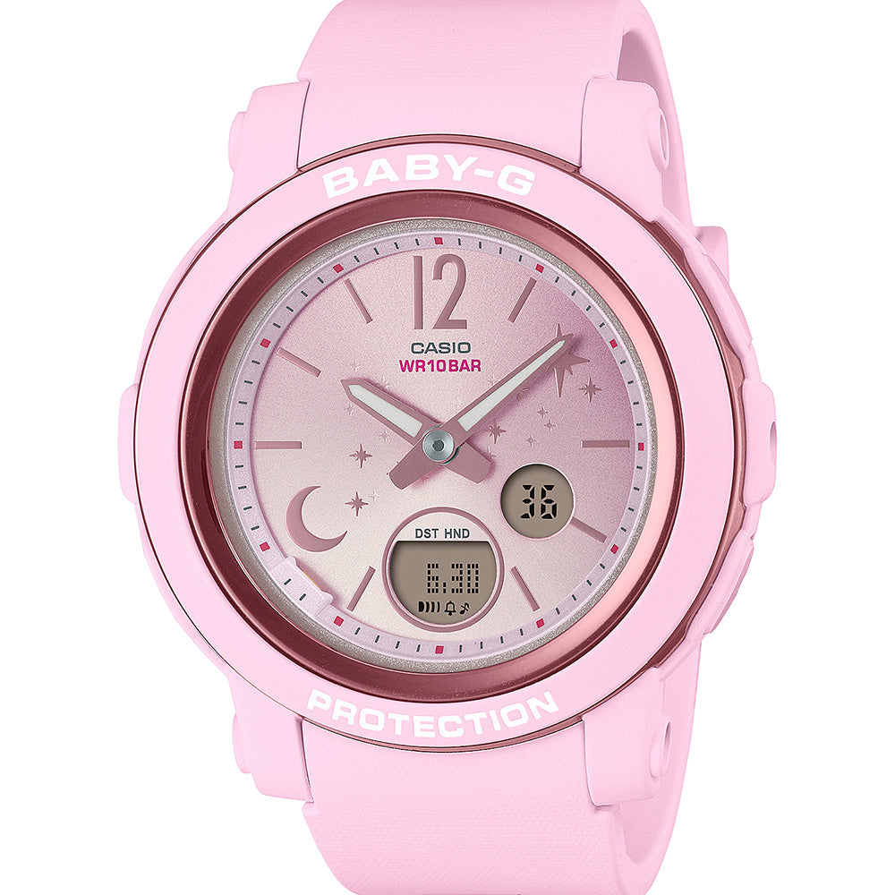 Baby-G BGA290DS-4A Casual Moon and Stars Themed Watch for Active Women