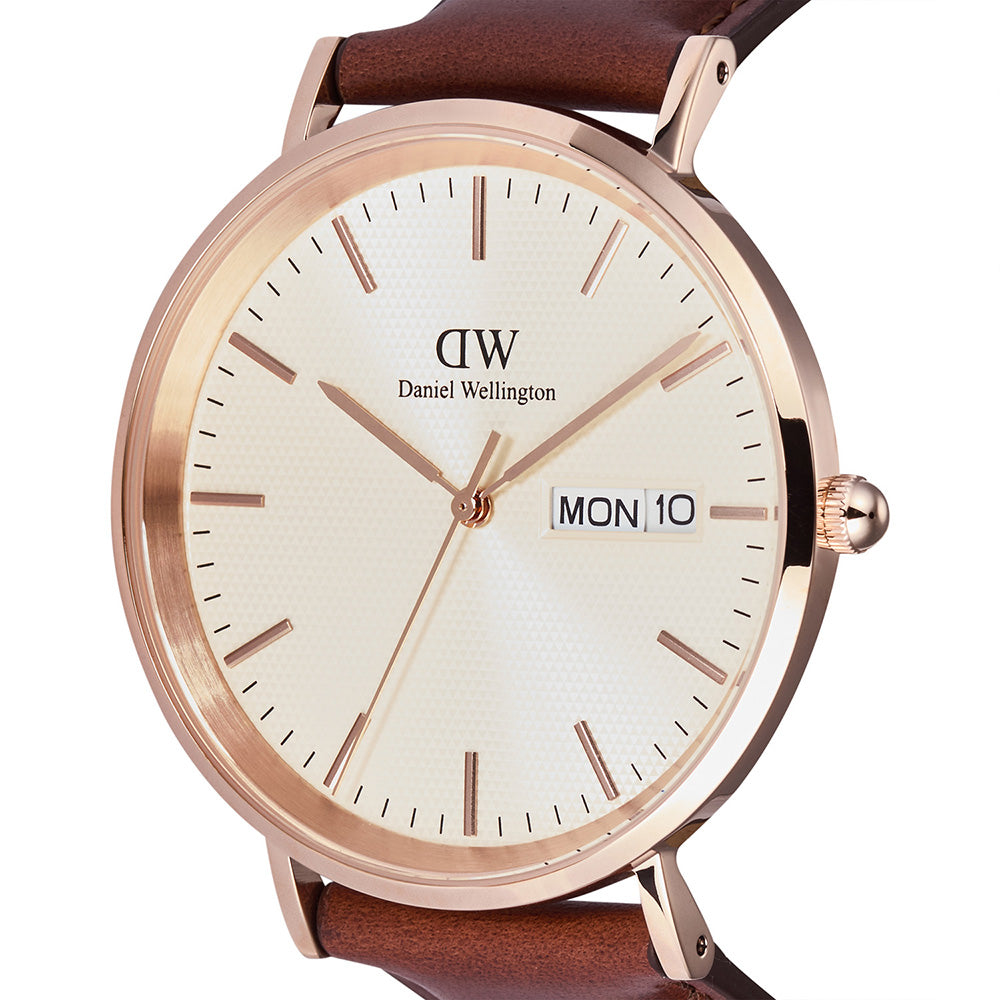 Daniel Wellington Classic St Mawes 40mm Stainless Steel Watch with Leather Strap DW00100829