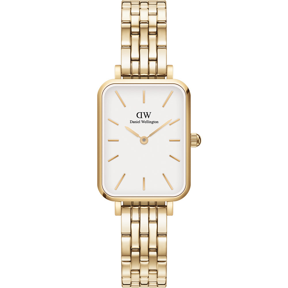 Daniel Wellington DW00100622 Quadro Link: Eggshell White Dial with Gold Case & Bracelet