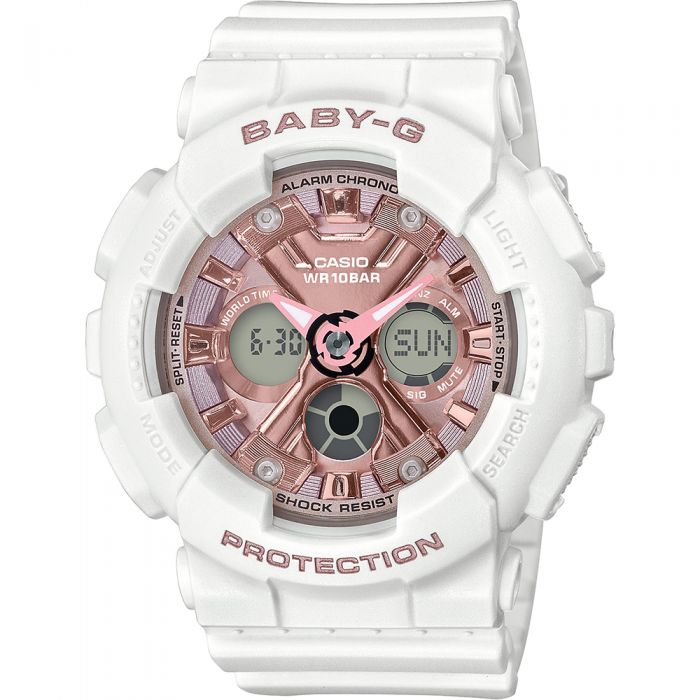 Stylish Baby-G BA-130-7A1DR Watch with Bold Oversized Design