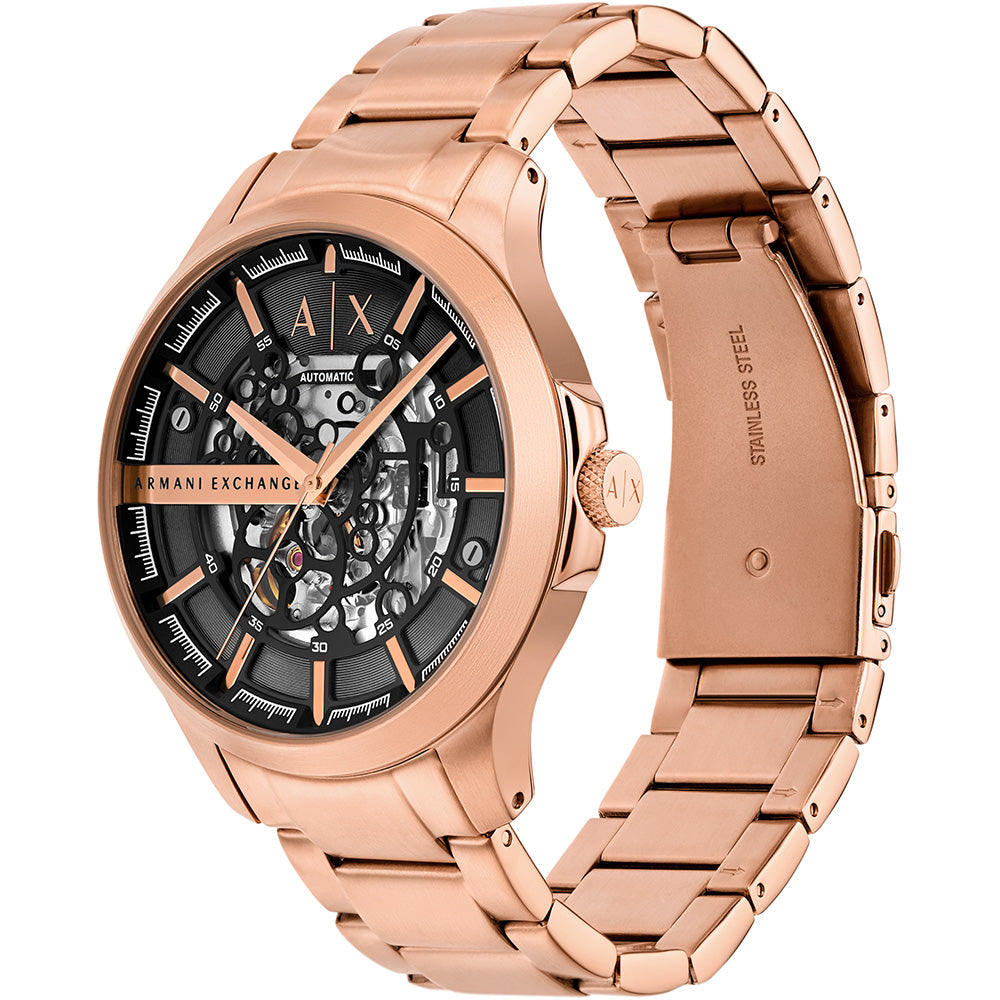 Armani Exchange Hampton AX2456 Rose Gold Automatic Watch with 46mm Case