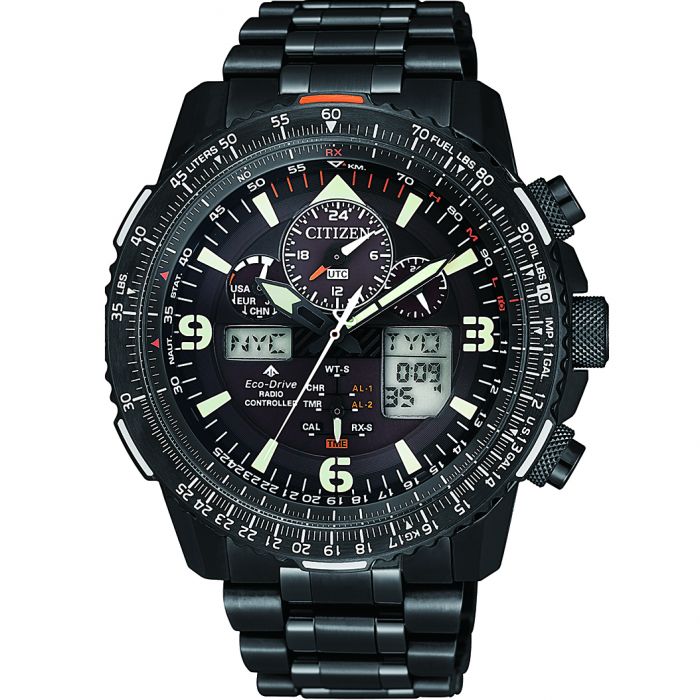 Citizen Men's Black Stainless Steel Promaster Sky JY8085-81E Wristwatch