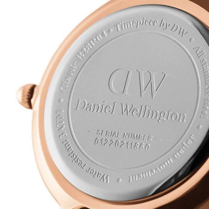 Daniel Wellington Petite Ashfield DW00100245 Women's Ultra - thin Matte Black Mesh Strap Wristwatch