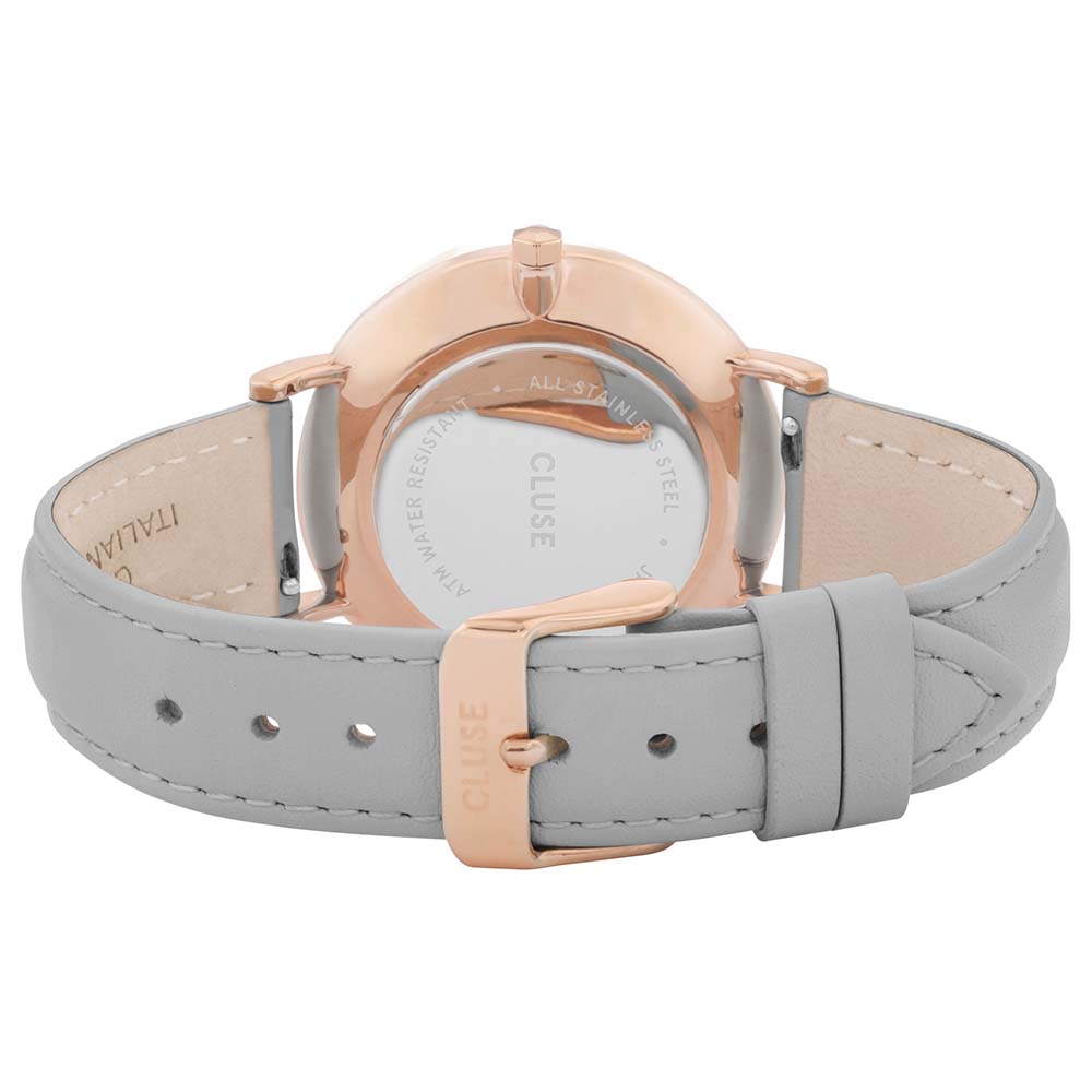 Stylish Cluse CW0101201007 Bohemian Chic Light Grey Leather Women's Wristwatch