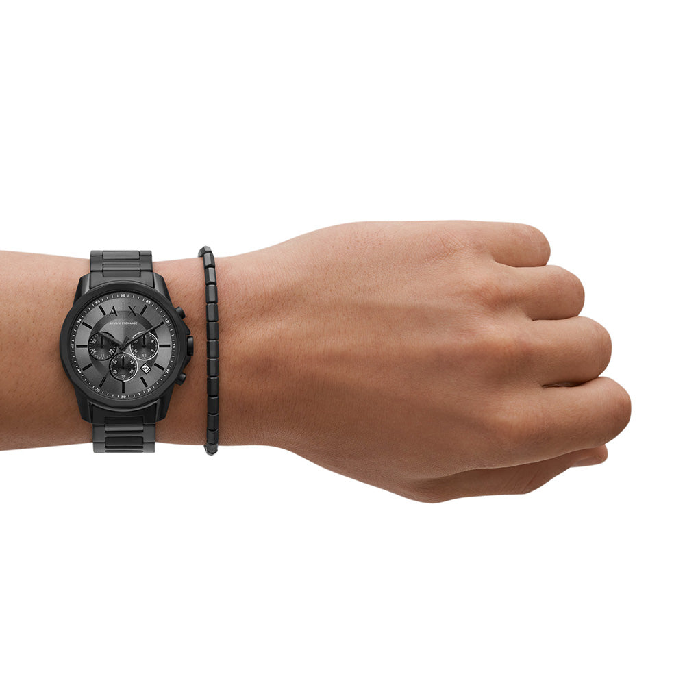 Stylish Armani Exchange AX7140SET Men's Watch and Bracelet Combo