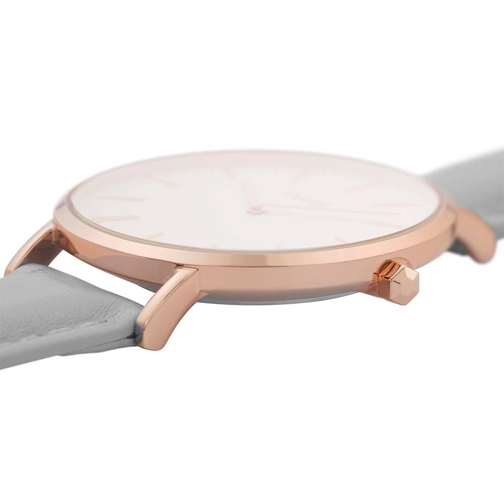 Stylish Cluse CW0101201007 Bohemian Chic Light Grey Leather Women's Wristwatch