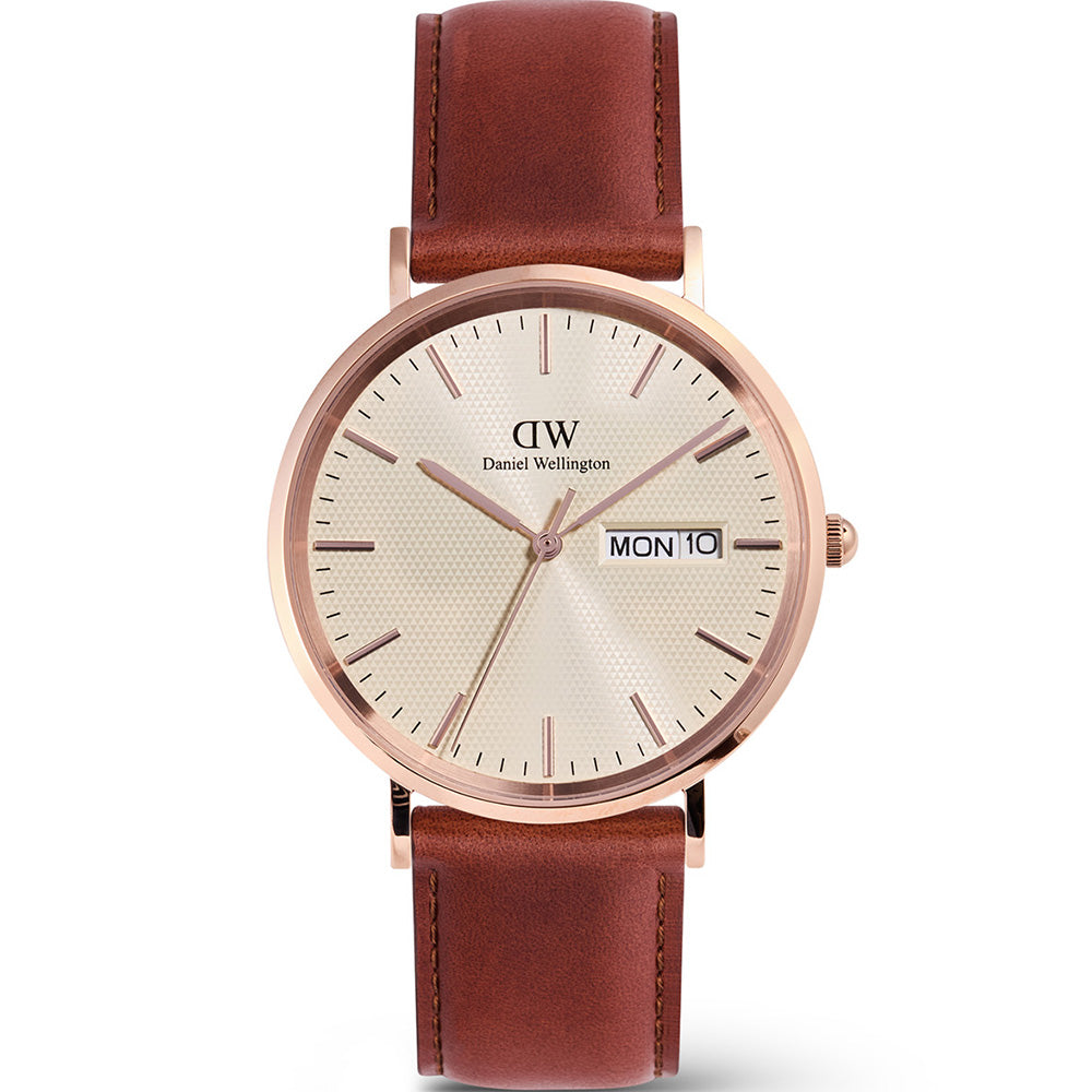 Daniel Wellington Classic St Mawes 40mm Stainless Steel Watch with Leather Strap DW00100829