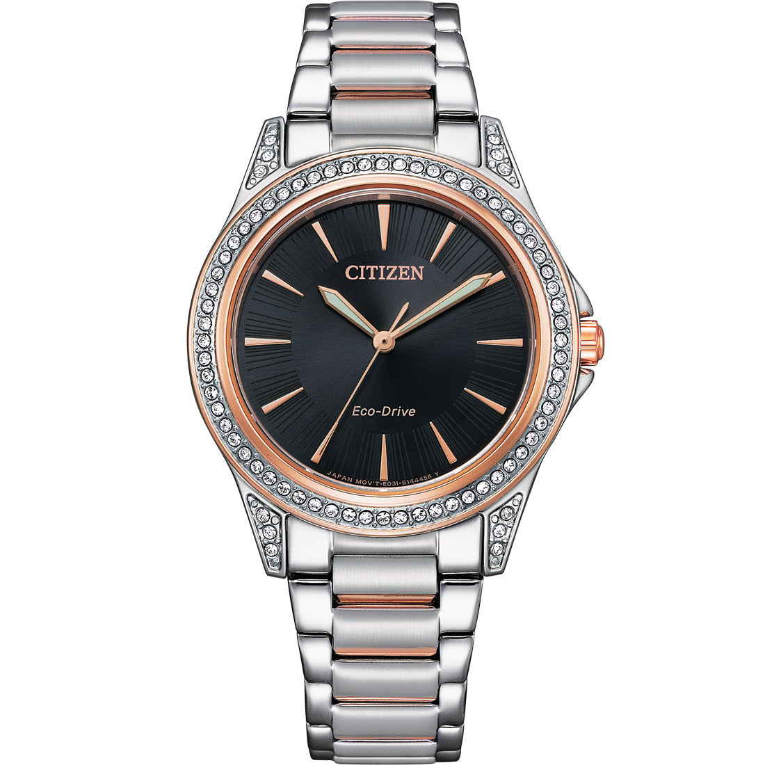 Citizen Elegant Eco - Drive EM0946 - 58E Two - Tone Rose Gold & Stainless Steel Watch