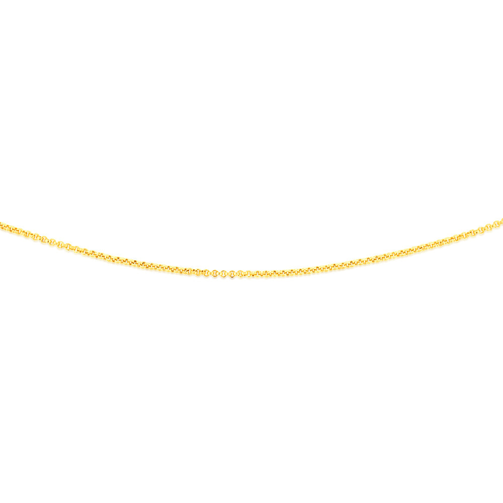 60cm 9ct Yellow Gold Fancy Chain with Easy Clasp