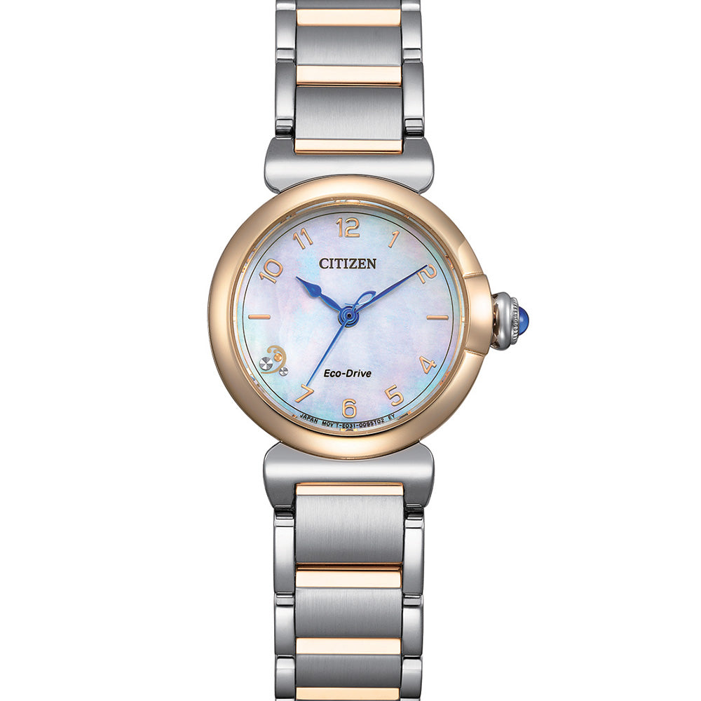 Citizen Eco-Drive EM1136-87D: 26mm Rose Gold Plated Elegant Watch