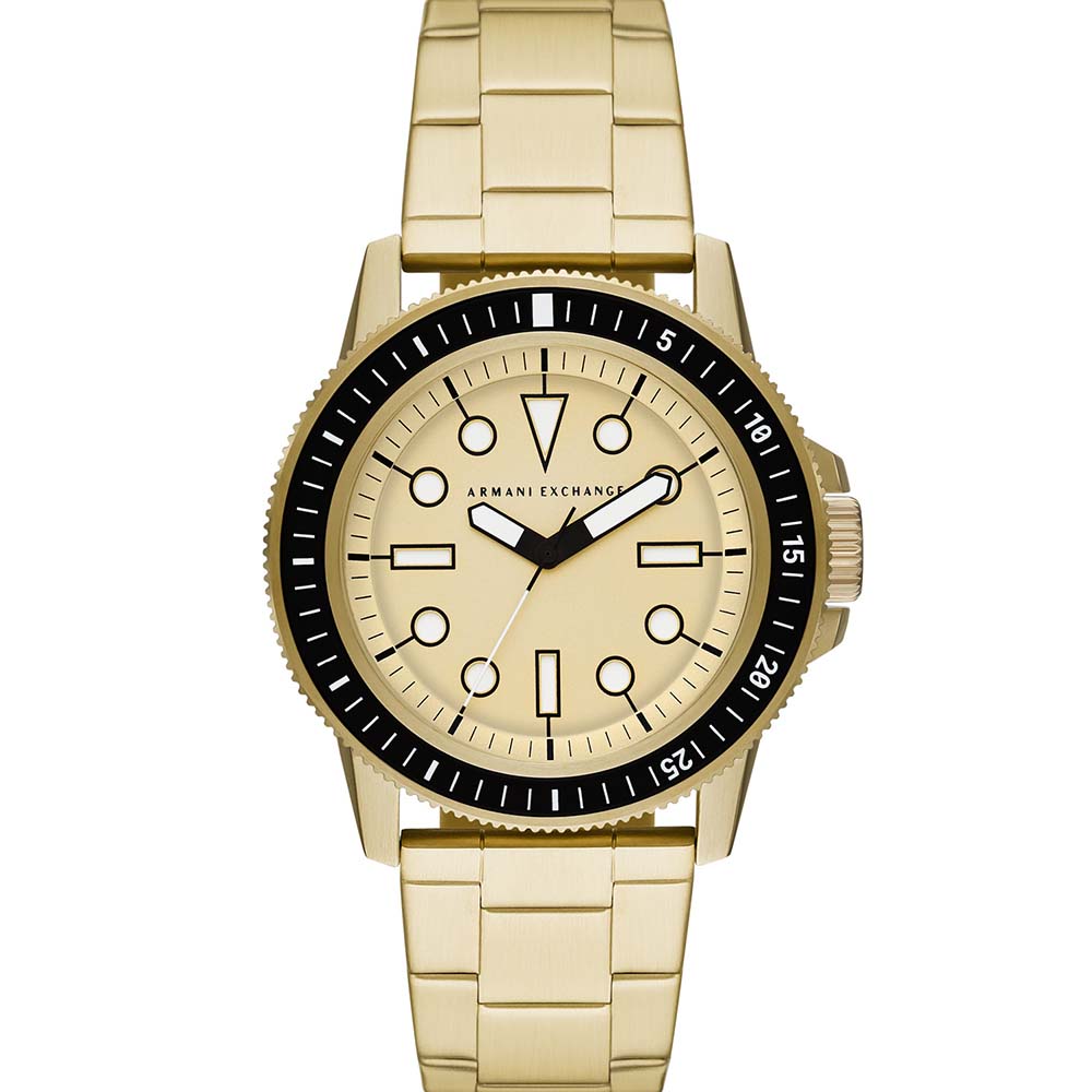 Armani Exchange Men's Luxury Leonardo AX1854 Gold-Plated Stainless Steel Watch