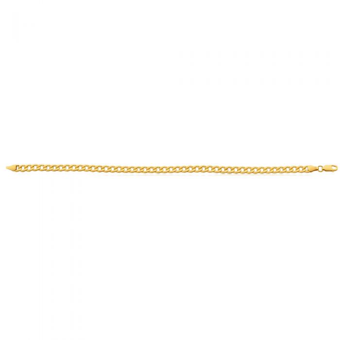 9 Carat Yellow Gold Copper Filled Curb Style Bracelet with 120 Gauge Suitable for Daily Wear