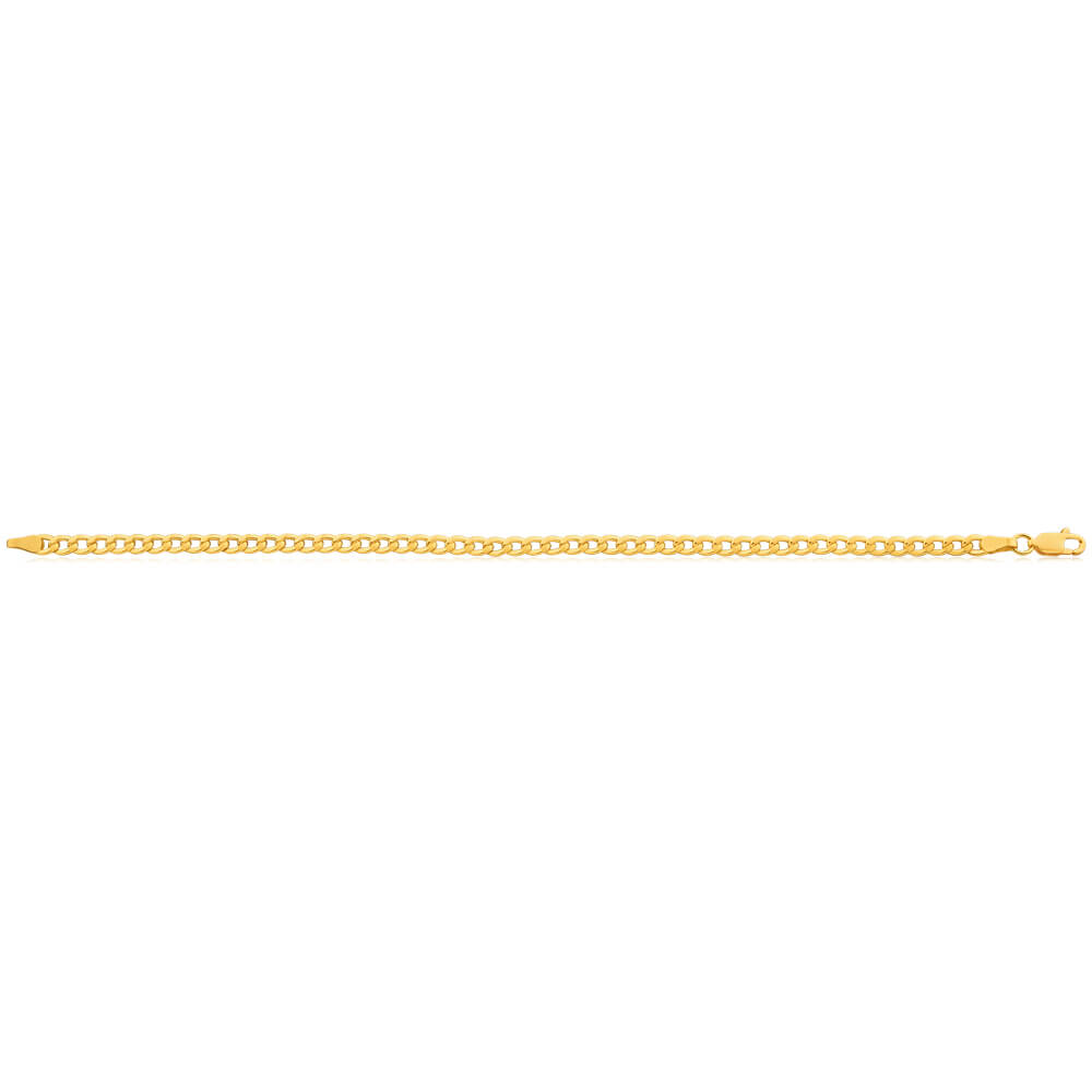 100Gauge 9ct Yellow Gold Filled Copper Curb Bracelet - Classic Design