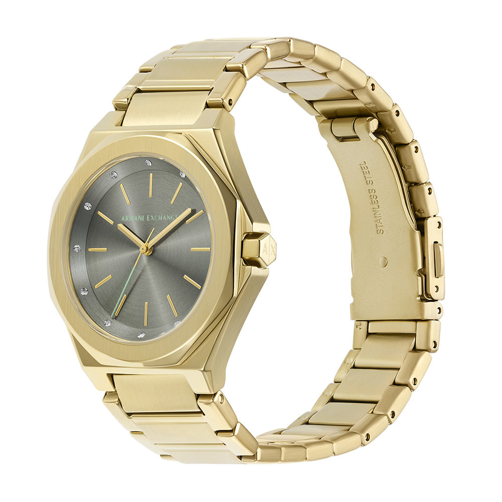 Armani Exchange Andrea AX4614 Luxury Gold-Tone Stainless Steel Quartz Watch
